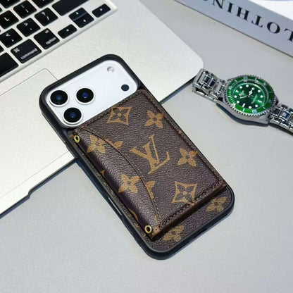 Luxury Card Holder Wallet Style Phone Case for iPhone 12-17