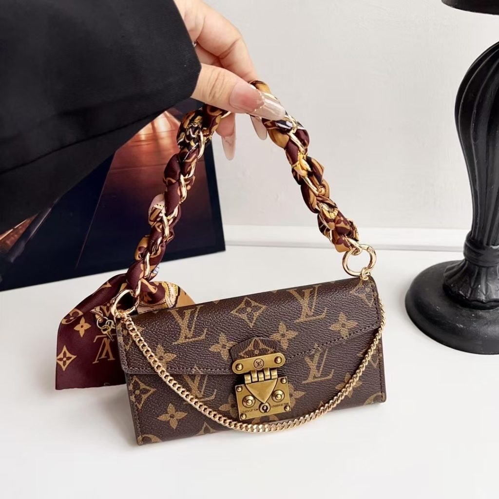 Luxury Wallet Phone Case Card Holder with Chain For iPhone 12-17