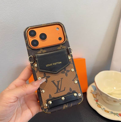 Luxury Phone Case with Strap For iPhone 12-17