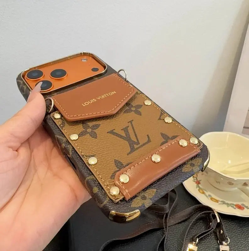 Luxury Phone Case with Strap For iPhone 12-17