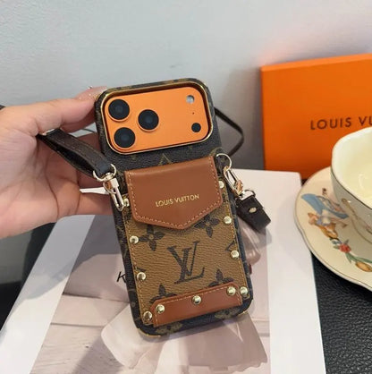 Luxury Phone Case with Strap For iPhone 12-17