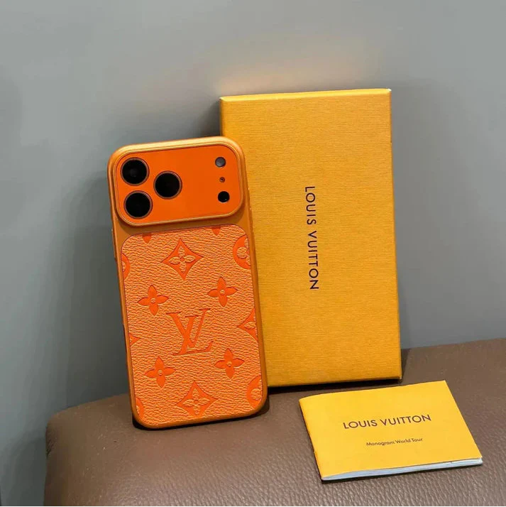 Signature Monogram Embossed Phone Case For iPhone 13-17
