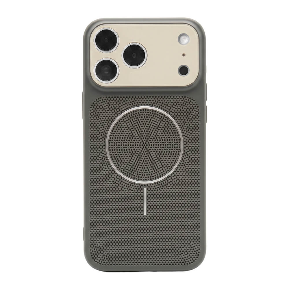 Macaron Heat Dissipation MagSafe Phone Case - Gray