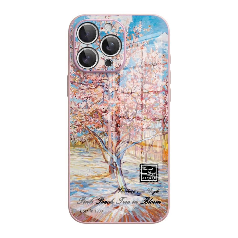 Pink Peach Tree in Bloom - iPhone Case