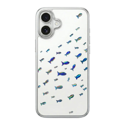 Silver Plated Colorful Fish Phone Case