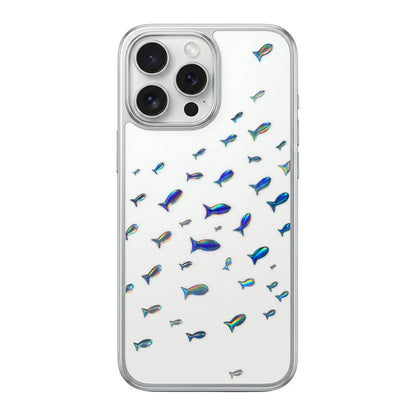 Silver Plated Colorful Fish Phone Case