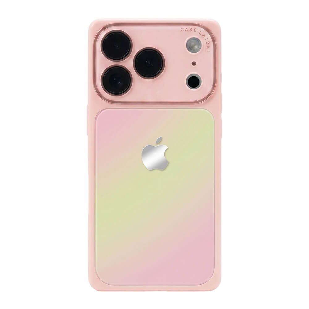 Square Crystal Lens Gradient Phone Case - Pink Green
