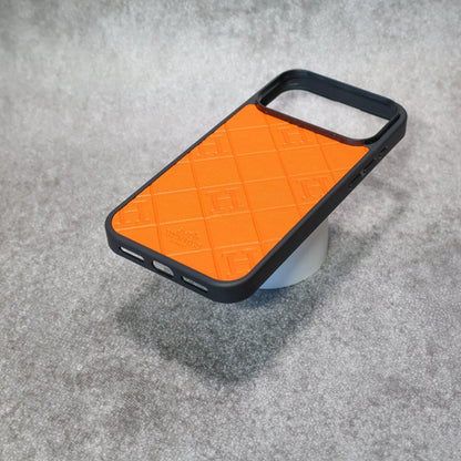 Stamped Leather Phone Case For iPhone 12-17