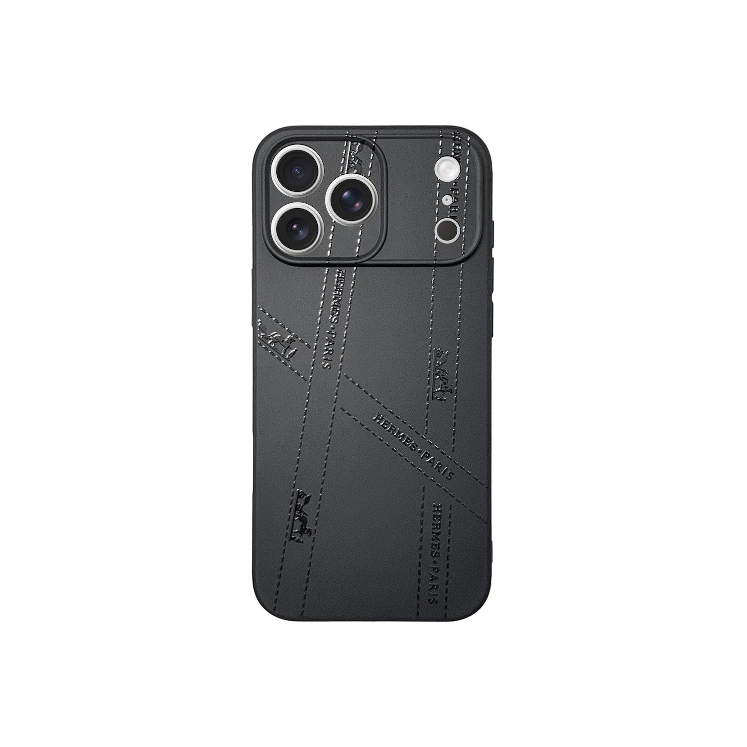 Luxury Brand All Black Phone Case For iPhone 12-17