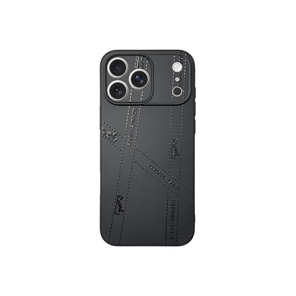 Luxury Brand All Black Phone Case For iPhone 12-17