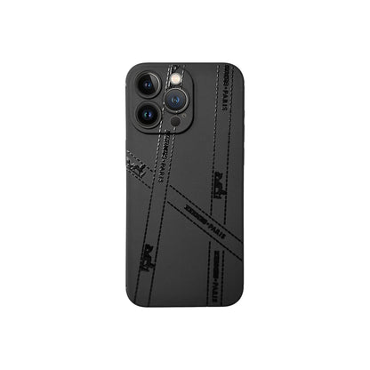 Luxury Brand All Black Phone Case For iPhone 12-17