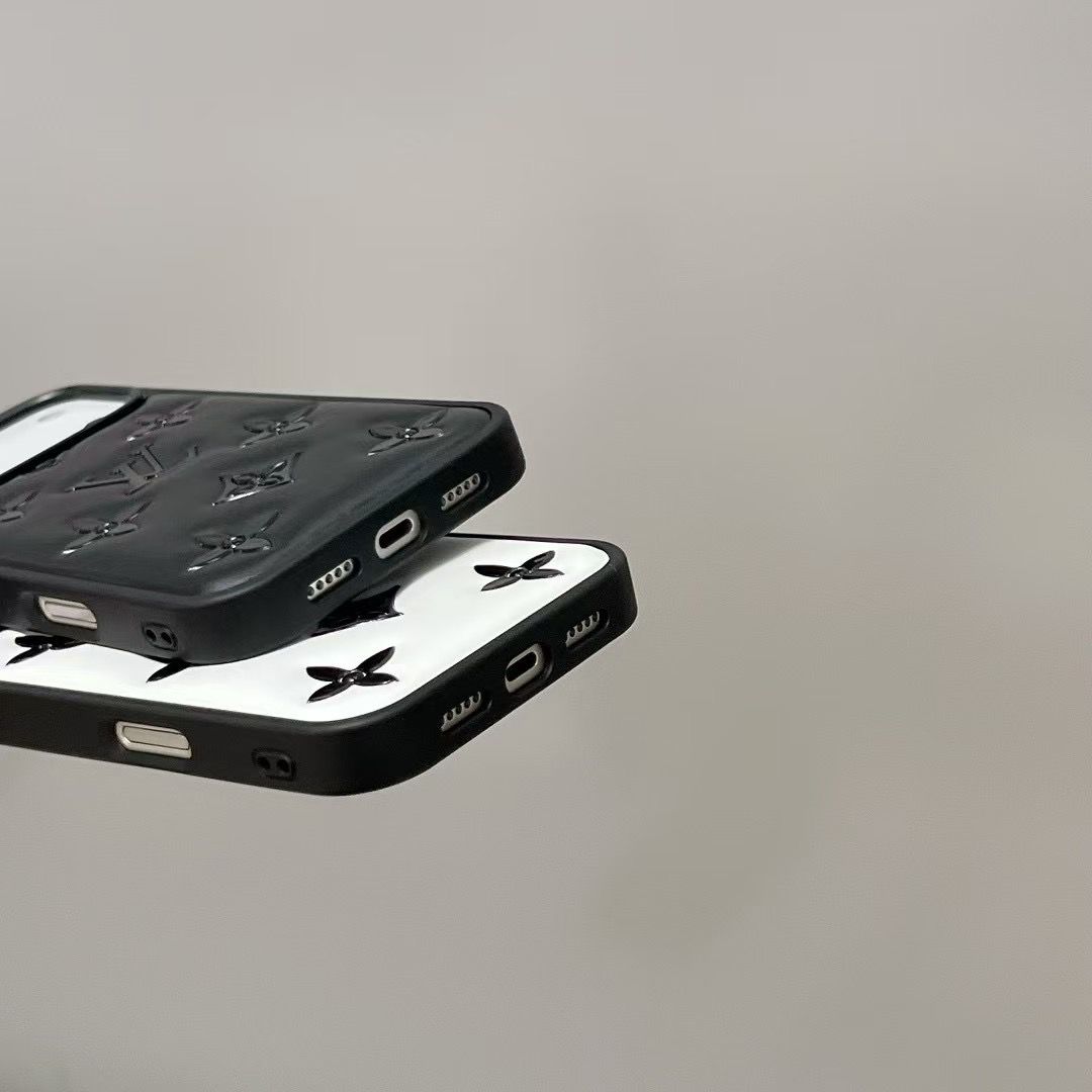 Luxury Monogram Designer Leather Cover For iPhone 14-17