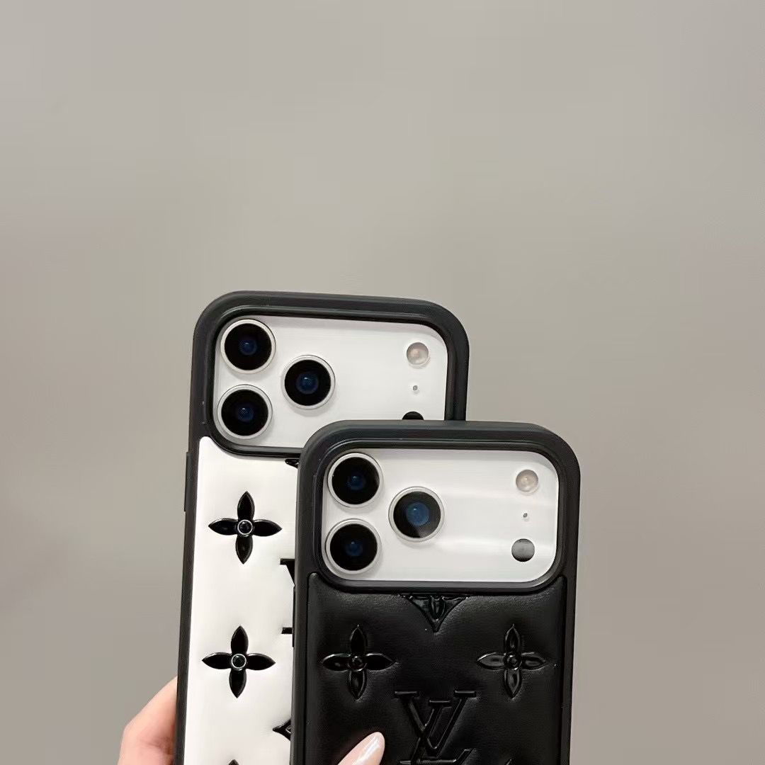Luxury Monogram Designer Leather Cover For iPhone 14-17