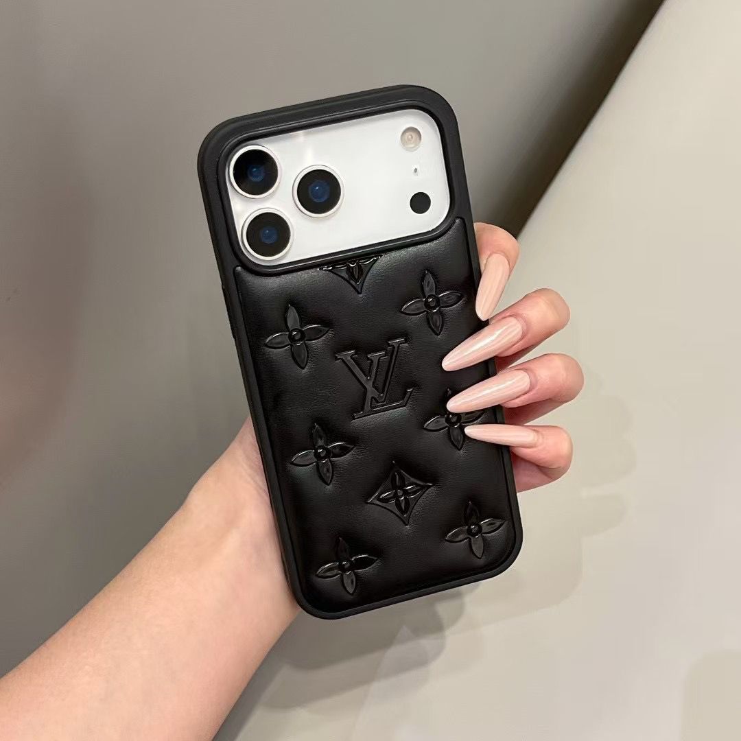 Luxury Monogram Designer Leather Cover For iPhone 14-17