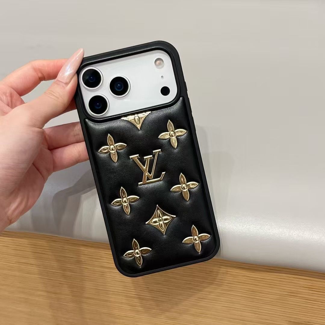Luxury Monogram Designer Leather Cover For iPhone 14-17