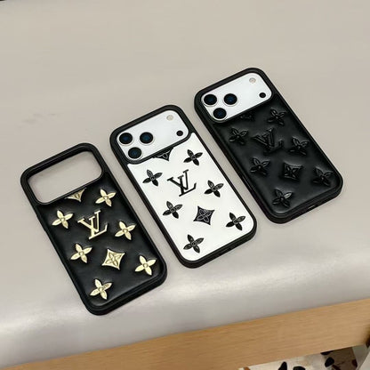 Luxury Monogram Designer Leather Cover For iPhone 14-17