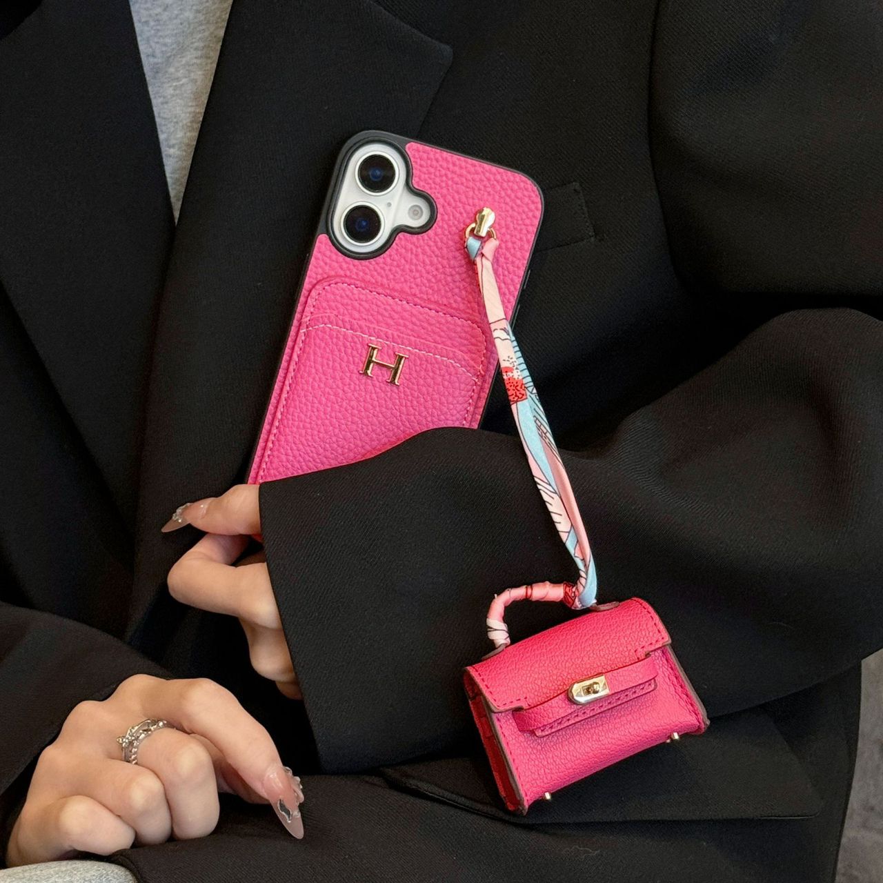 Luxury Phone Case with Air pods Case For iPhone 13-17