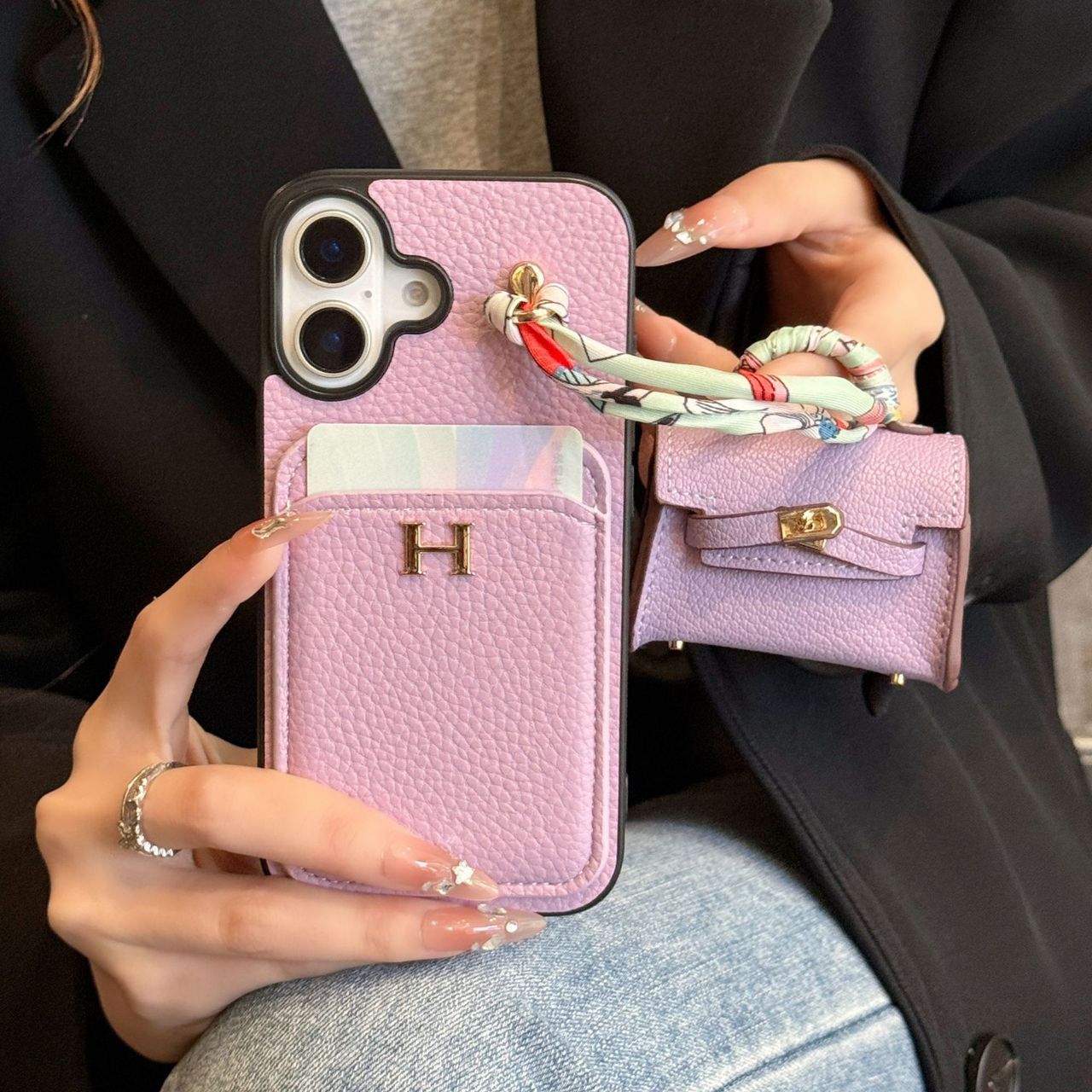 Luxury Phone Case with Air pods Case For iPhone 13-17