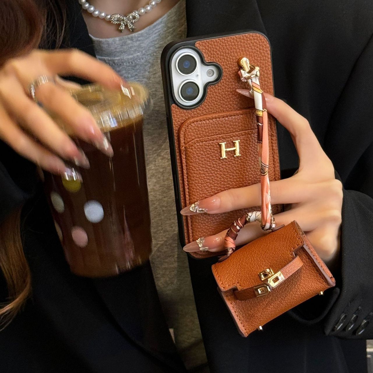 Luxury Phone Case with Air pods Case For iPhone 13-17