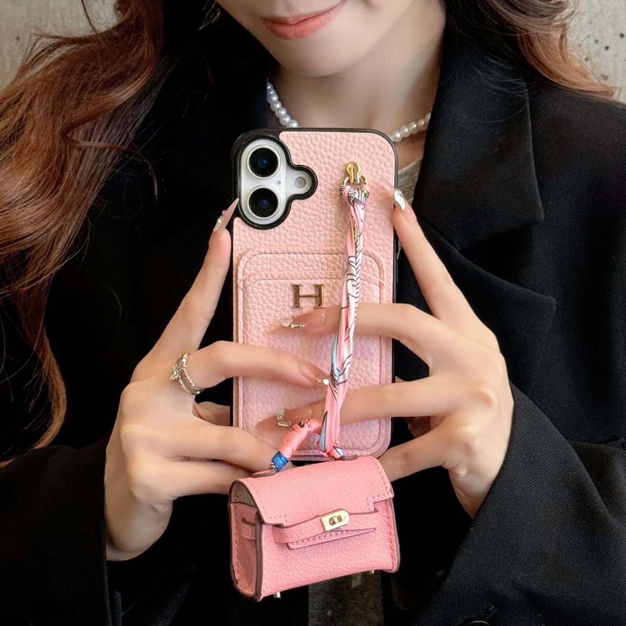 Luxury Phone Case with Air pods Case For iPhone 13-17