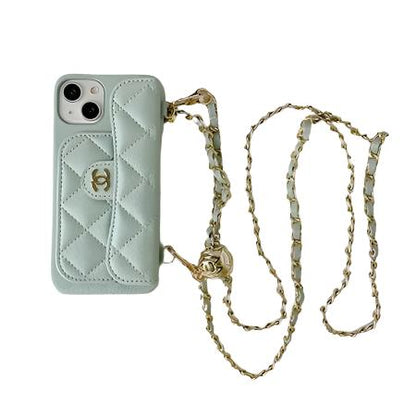 Genuine Leather Wallet Crossbody Bag Phone Case For iPhone 12-17