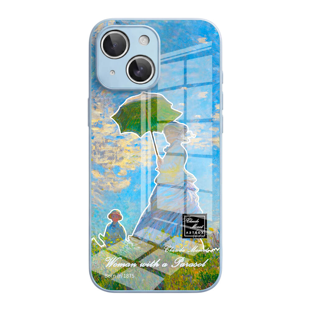 Woman with a Parasol - iPhone Case
