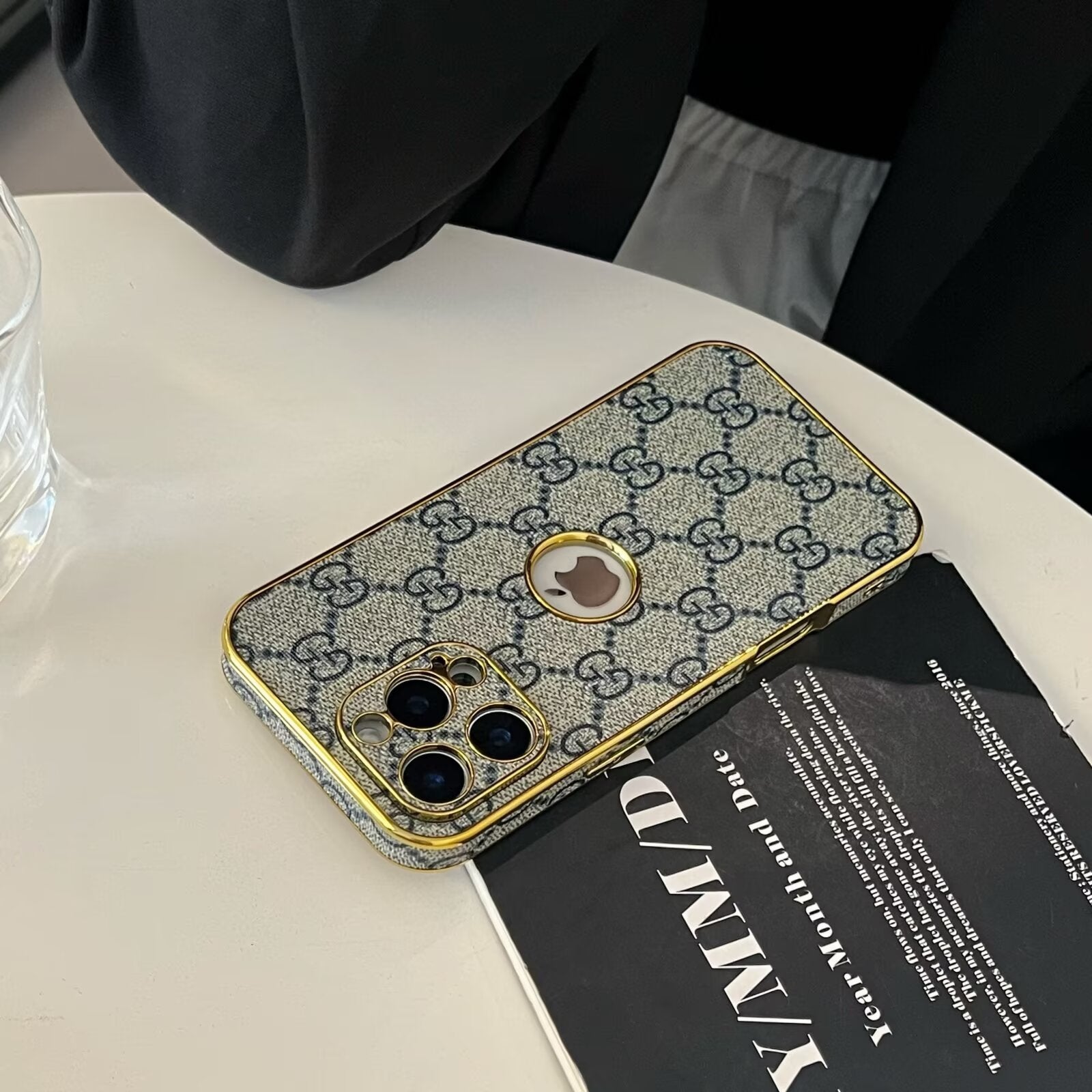 High Quality Frame Ophidia Leather Phone Case for iPhone 12-17
