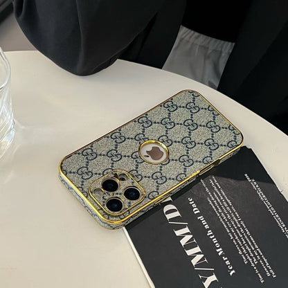 High Quality Frame Ophidia Leather Phone Case for iPhone 12-17