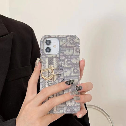 Classic Luxury iPhone Case with Card Holder for iPhone 12-16