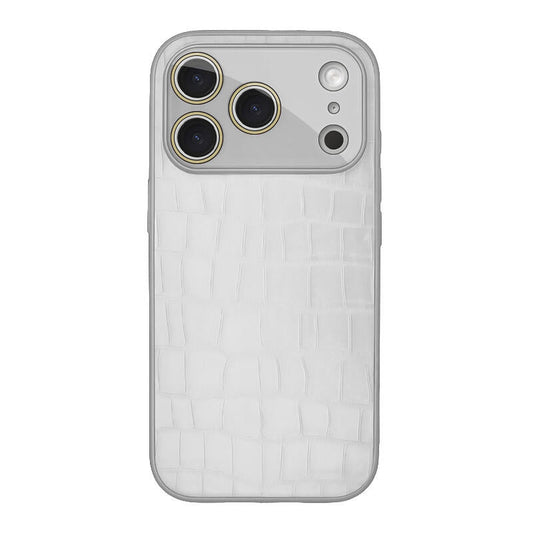 Alligator Leather Phone Case - White