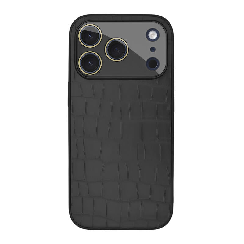 Alligator Leather Phone Case - Black