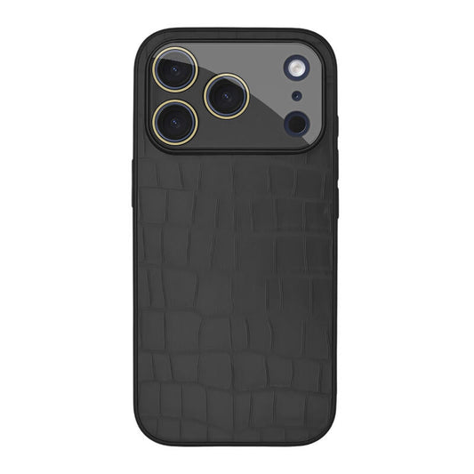 Alligator Leather Phone Case - Black