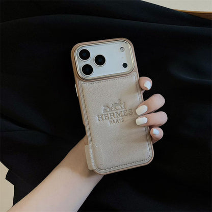 Premium Tooled Leather Phone Case for iPhone 12-17