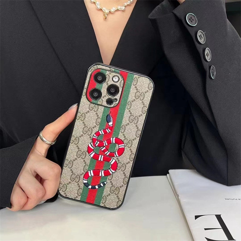 Snake Design Luxe Phone Case For iPhone 12-17