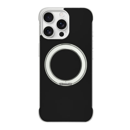 Borderless Leather Stand MagSafe Phone Case - White Black