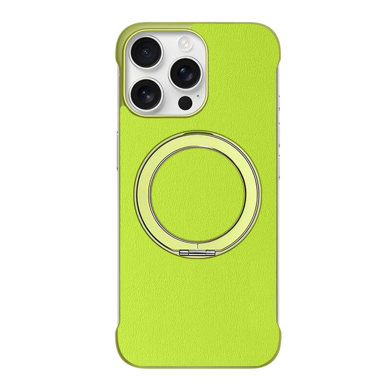 Borderless Leather Stand MagSafe Phone Case - Green
