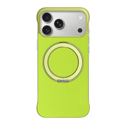 Borderless Leather Stand MagSafe Phone Case - Green