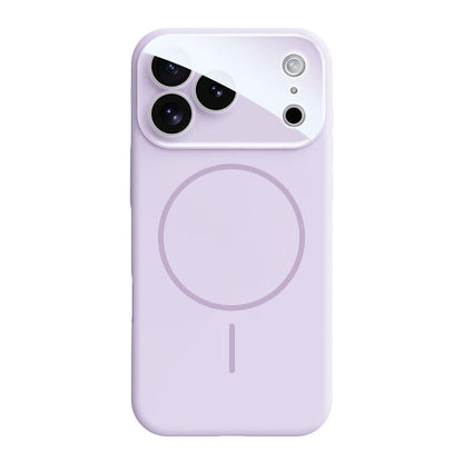 Crystal Lens Liquid Silicone MagSafe Phone Case - Purple
