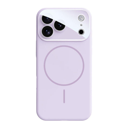 Crystal Lens Liquid Silicone MagSafe Phone Case - Purple