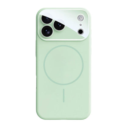 Crystal Lens Liquid Silicone MagSafe Phone Case - Green