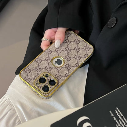 High Quality Frame Ophidia Leather Phone Case for iPhone 12-17
