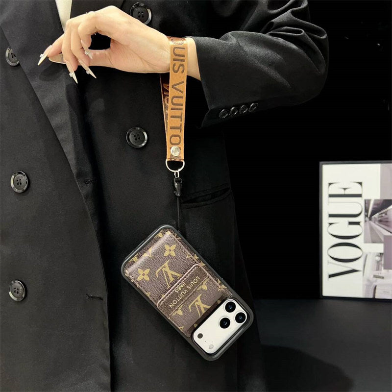 Luxury Phone Case with Card Slot for iPhone 12-17