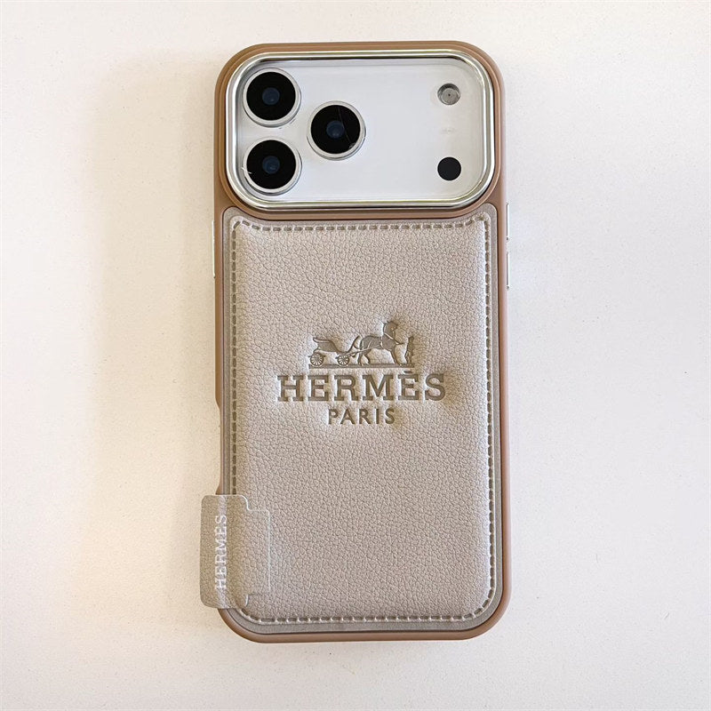Premium Tooled Leather Phone Case for iPhone 12-17