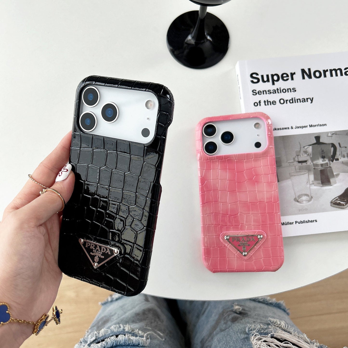 Elegant Prada Apple Phone Case For iPhone 17 / 16 / 15 / 14