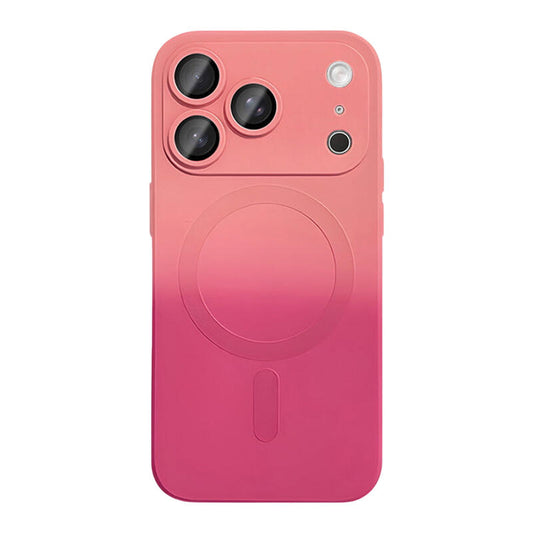 Dopamine Gradient MagSafe Phone Case - Pink Red