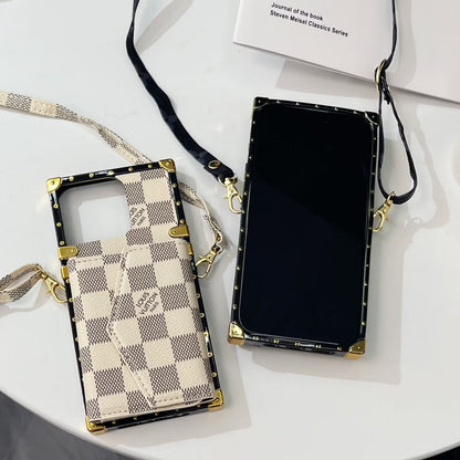 Luxury Leather Phone Case with Card Holder for iPhone 13-17
