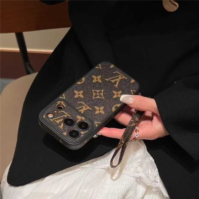 Elegance Phone Monogram Case with Strap For iPhone 13-17