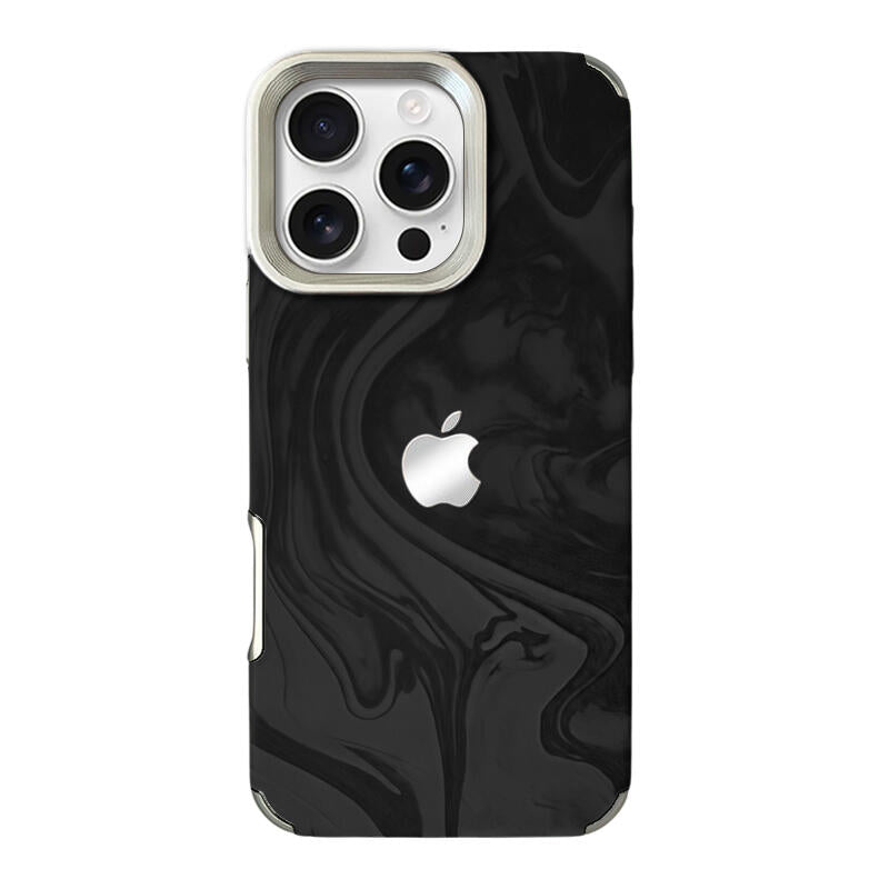 Electroplated Velvet Phone Case - Black