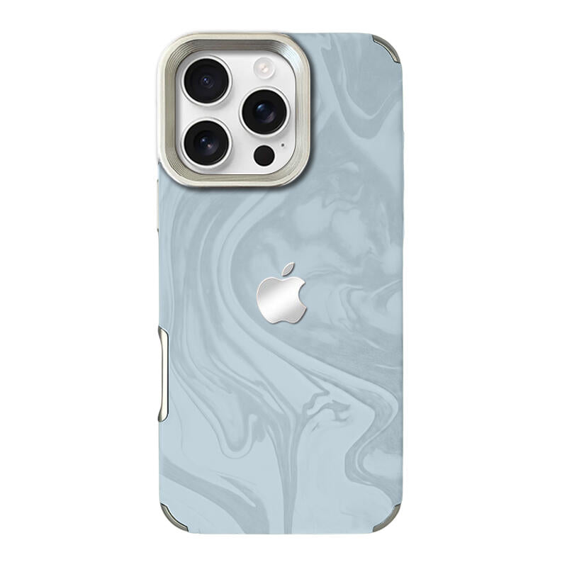 Electroplated Velvet Phone Case - Baby Blue