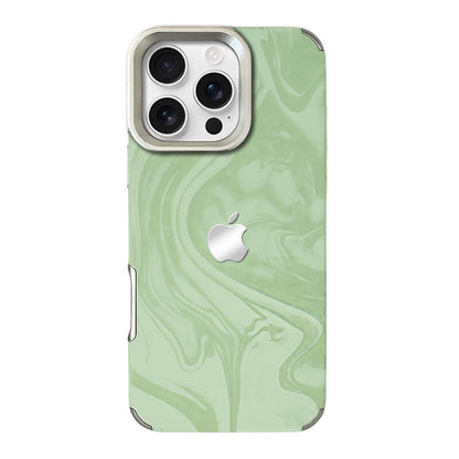 Electroplated Velvet Phone Case - Green